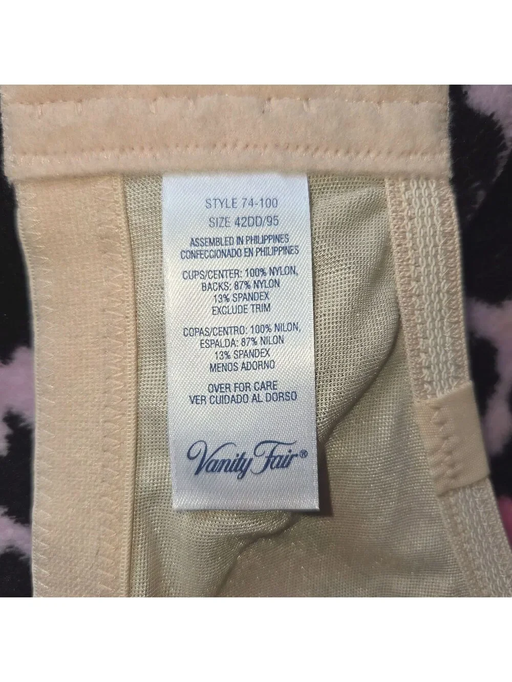 Vanity fair strapless bra New with detachable straps 42DD